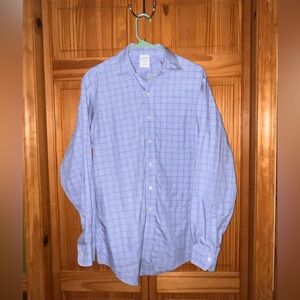 Brooks Brothers Blue Windowpane Dress Shirt